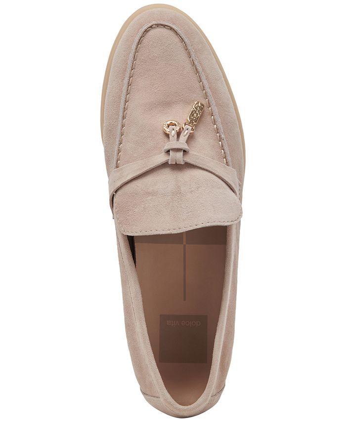 Mocassins Femme Dolce Vita En Daim Saumon - Taille US 7, Bout Carré, Glands, Occasion