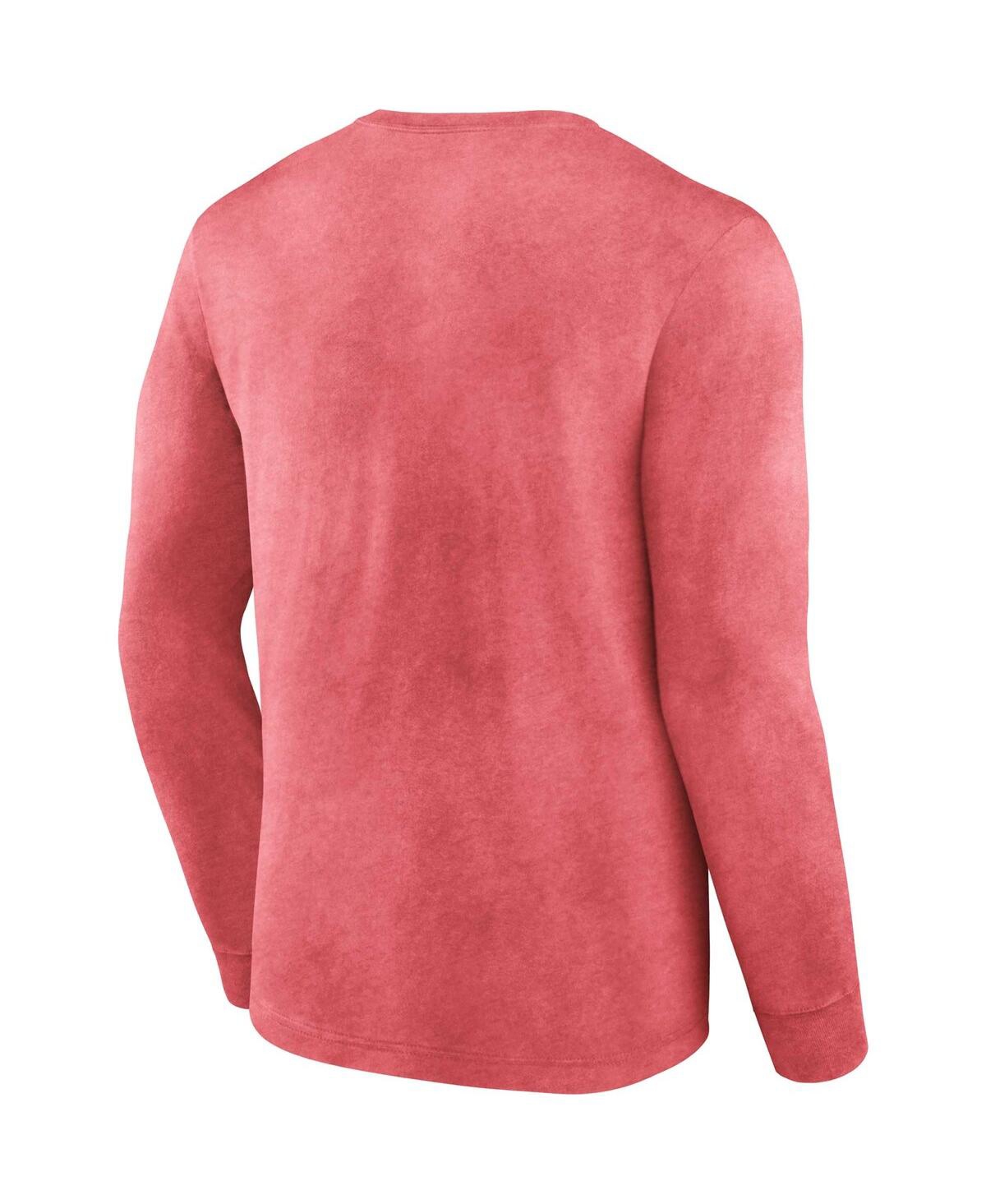 Men's FanaticsDistressed San Francisco 49ers Washed Primary Long Sleeve T-shirt - Scarlet