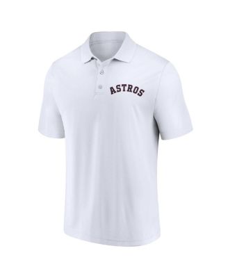 Men's Navy, White Houston Astros Two-Pack Logo Lockup Polo Shirt Set