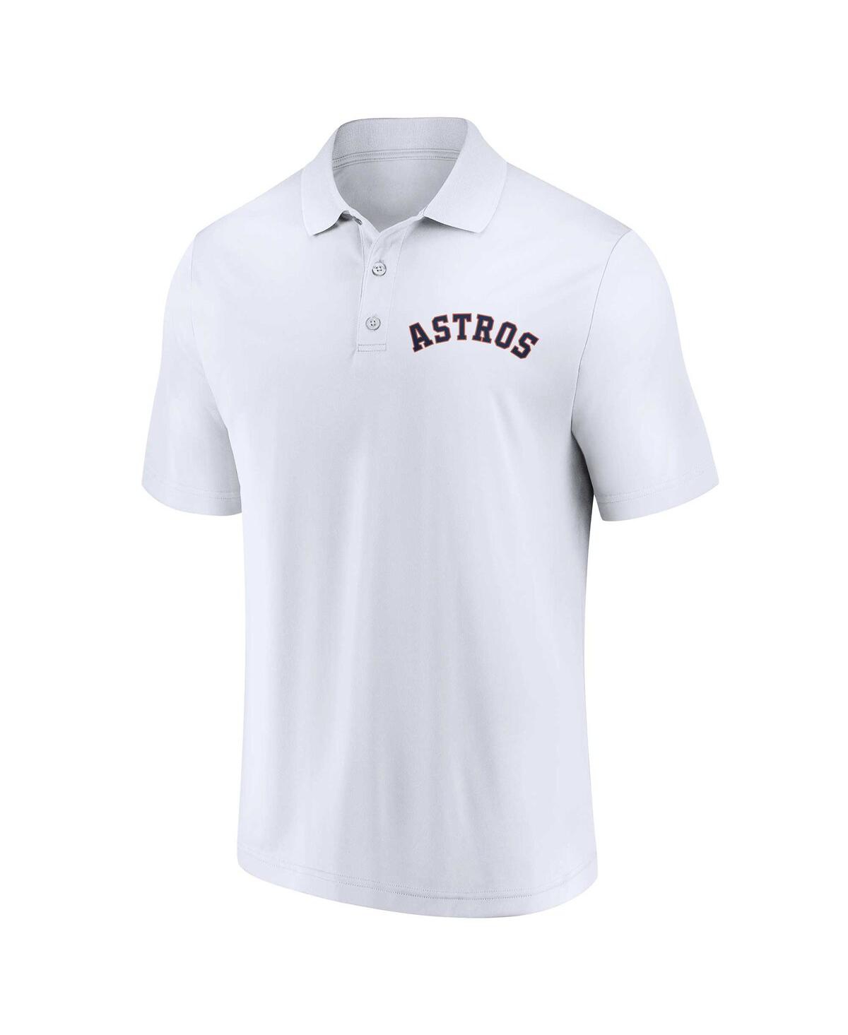 Men's Fanatics White Houston Astros Two-Pack Logo Lockup Polo Shirt Set - White