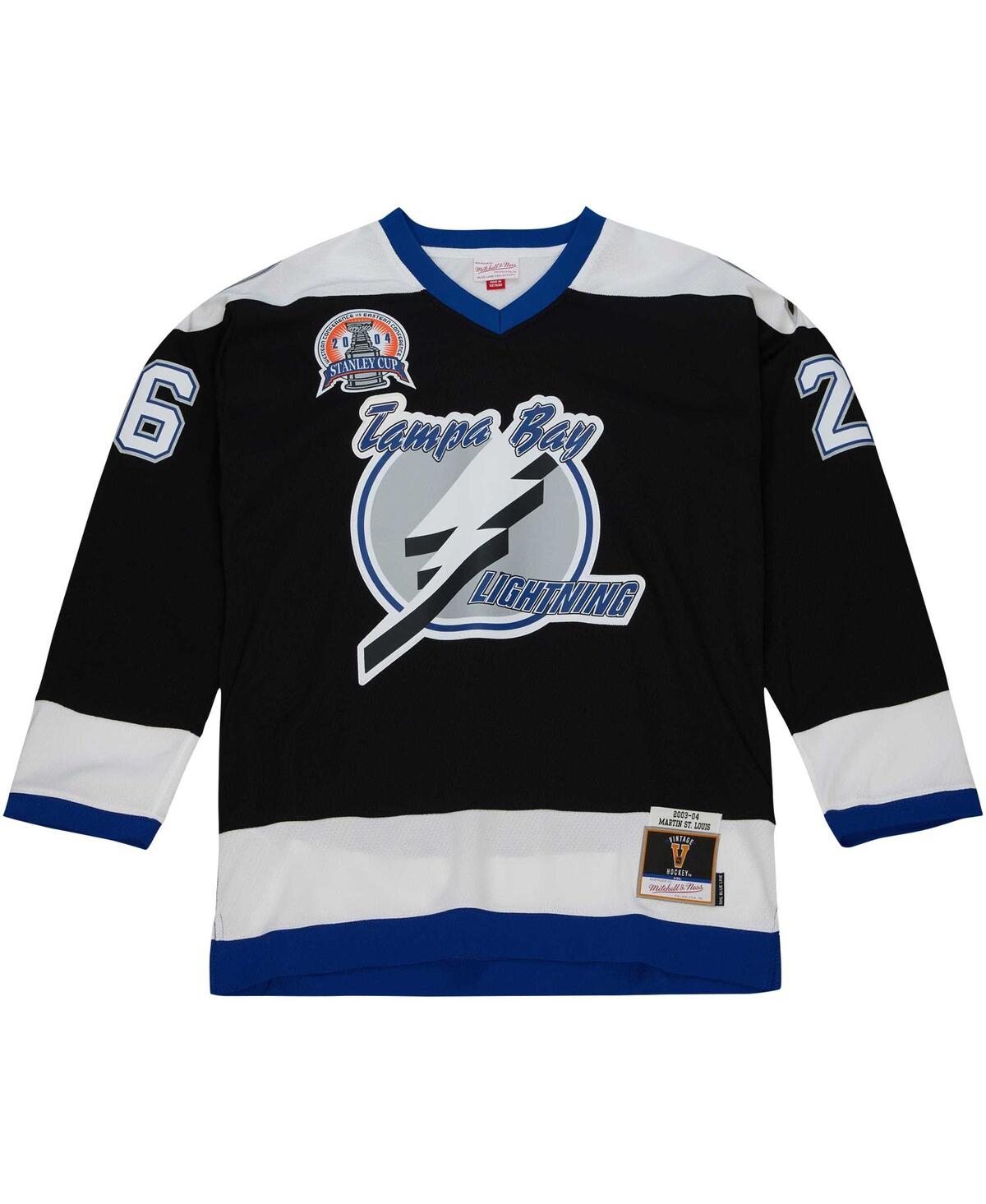 Men's Mitchell & Ness Martin St. LouisTampa Bay Lightning 2003 Blue Line Player Jersey - Black