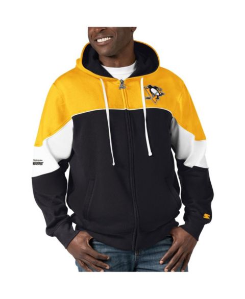 Мужское худи Starter Black, Gold Pittsburgh Penguins Power Forward Full-Zip