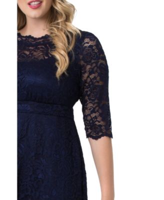 Plus Size Women'sPlus Leona Lace Long Formal Gown