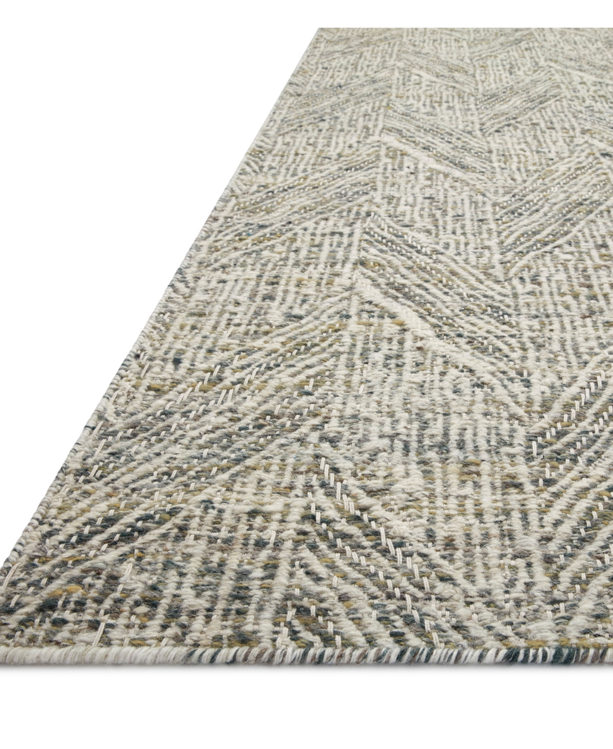 Loloi Raven Rav-01 7'9" X 9'9" Area Rug In Moss,ivory