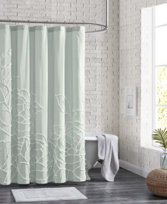 Chenille Rose Shower Curtain, 72" x 72"