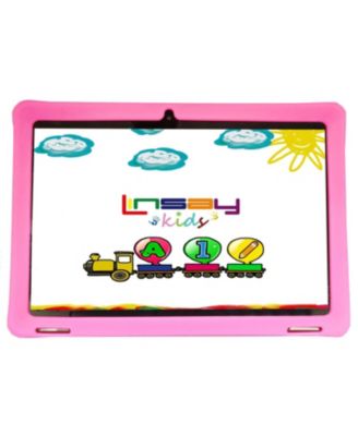 LINSAY - 10.1" New Kids Funny Tablet 32GB Android 10 with Green Defender Case 1024 x 600 HD