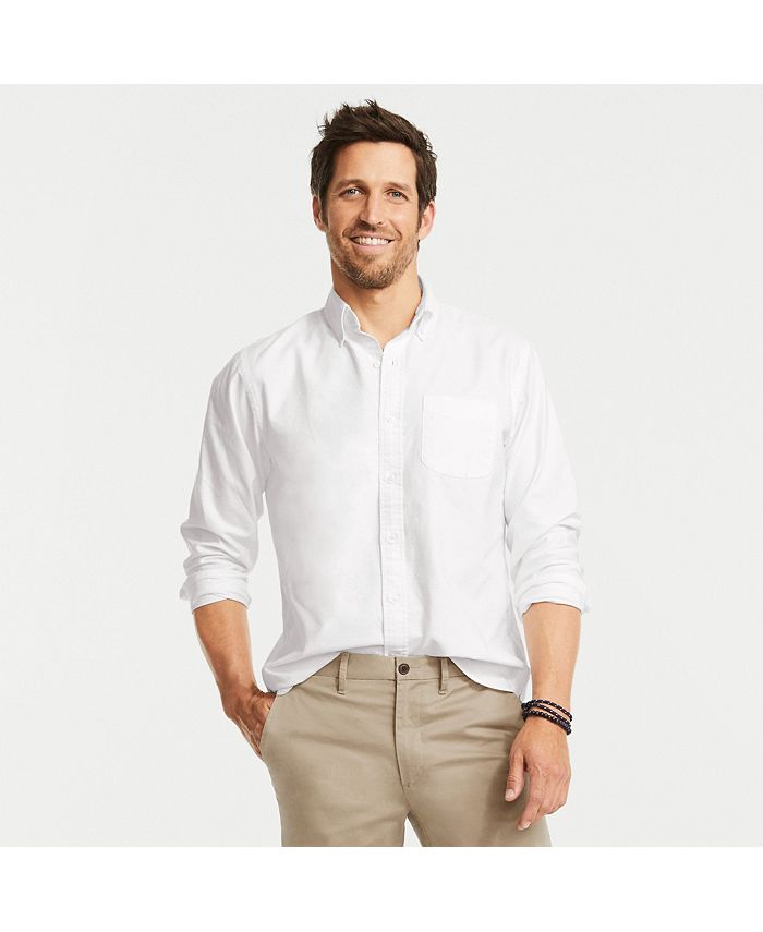 Lands' End Big & Tall Traditional Fit Sail Rigger Oxford Shirt Macy's