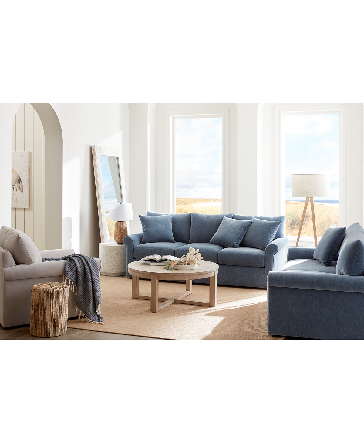 Shop Macy's Wrenley 76" Amici Fabric Full Sleeper Sofa, Created For  In Oyster