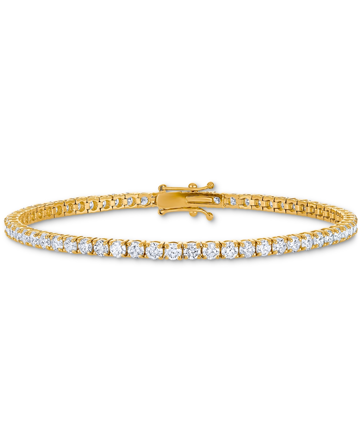 Macy's Diamond Tennis Bracelet (5 Ct. T.w.) In 14k Gold In K Yellow Gold