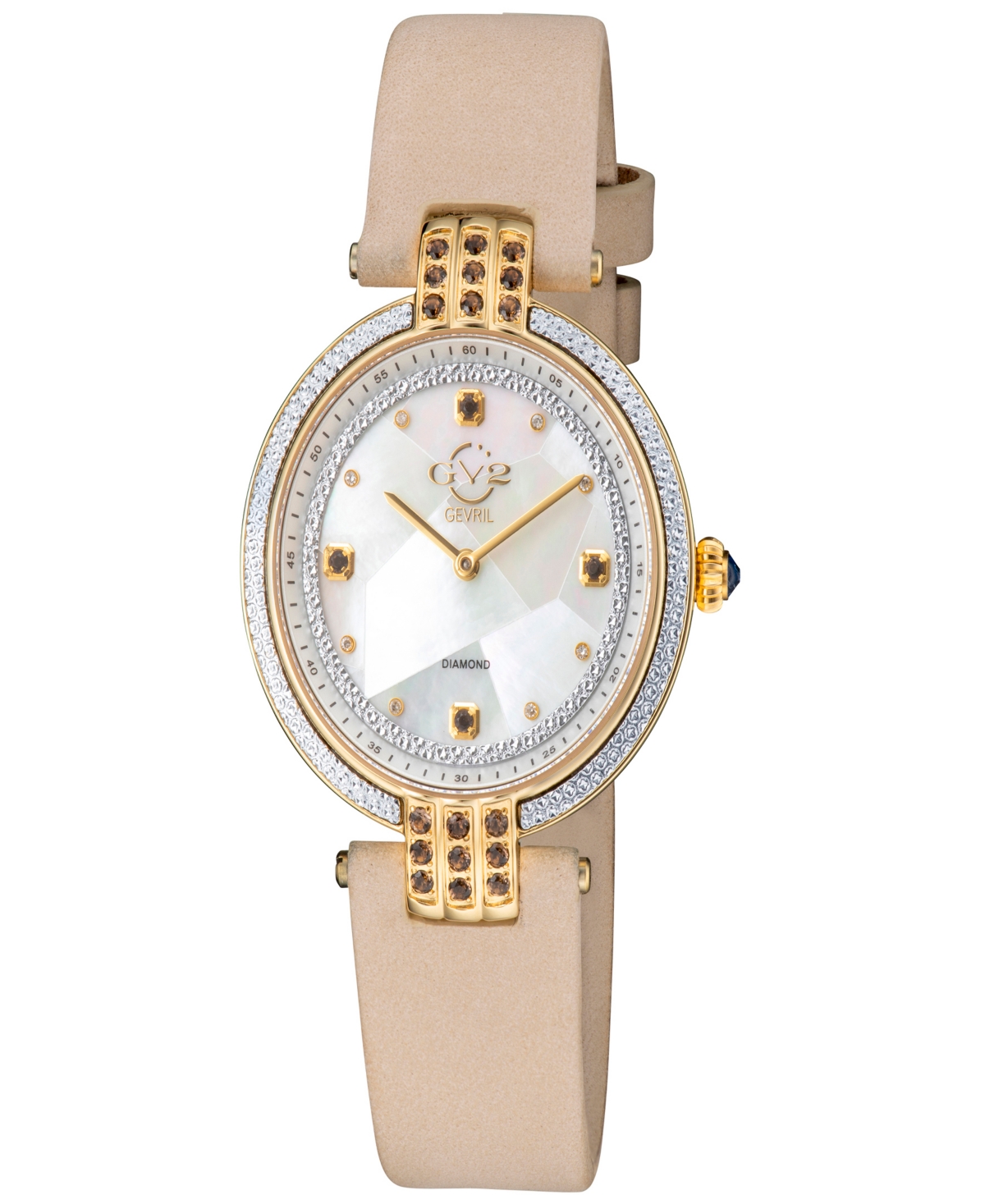 Gv2 By Gevril Women's Matera Ivory Leather Watch 35mm