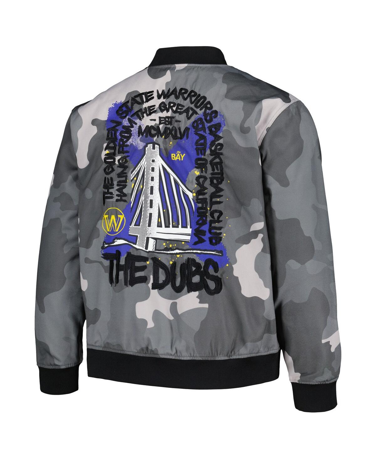 Men's and Women's The Wild CollectiveGolden State Warriors 2023/24 City Edition Camo Bomber Full-Zip Jacket - Gray