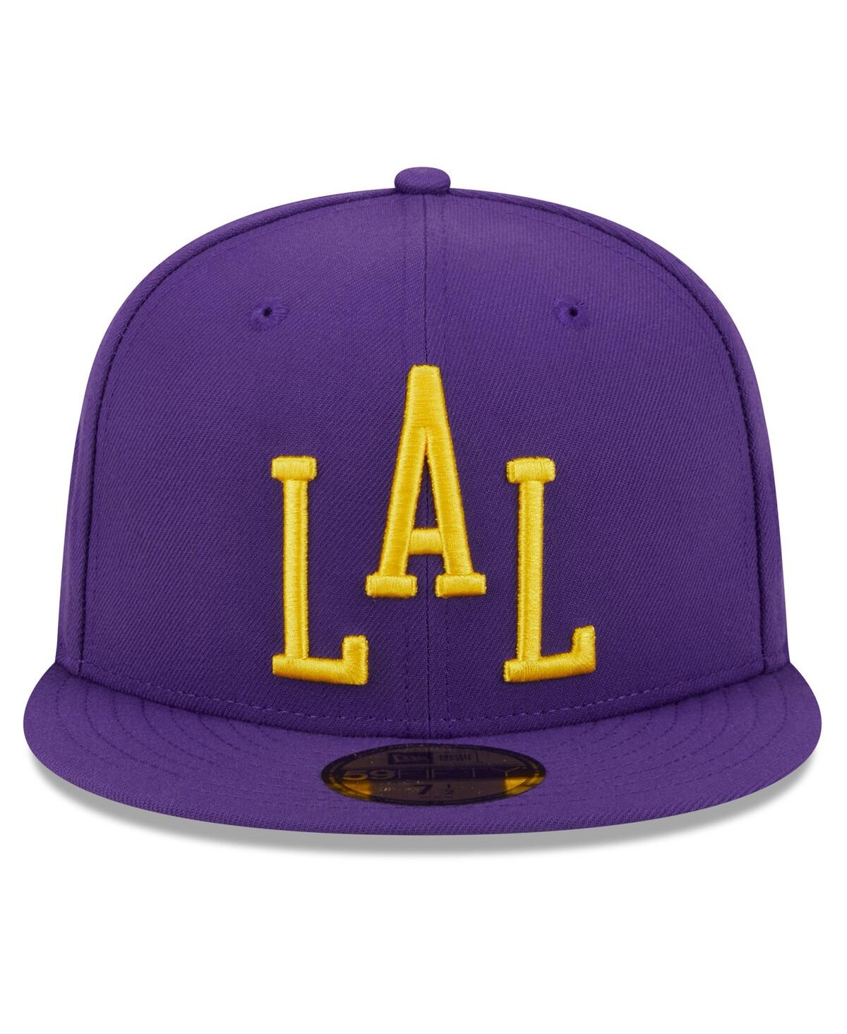 Men's New EraLos Angeles Lakers 2023/24 City Edition Alternate 59FIFTY Fitted Hat - Purple