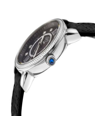 Women's Marsala Black Leather Watch 37mm