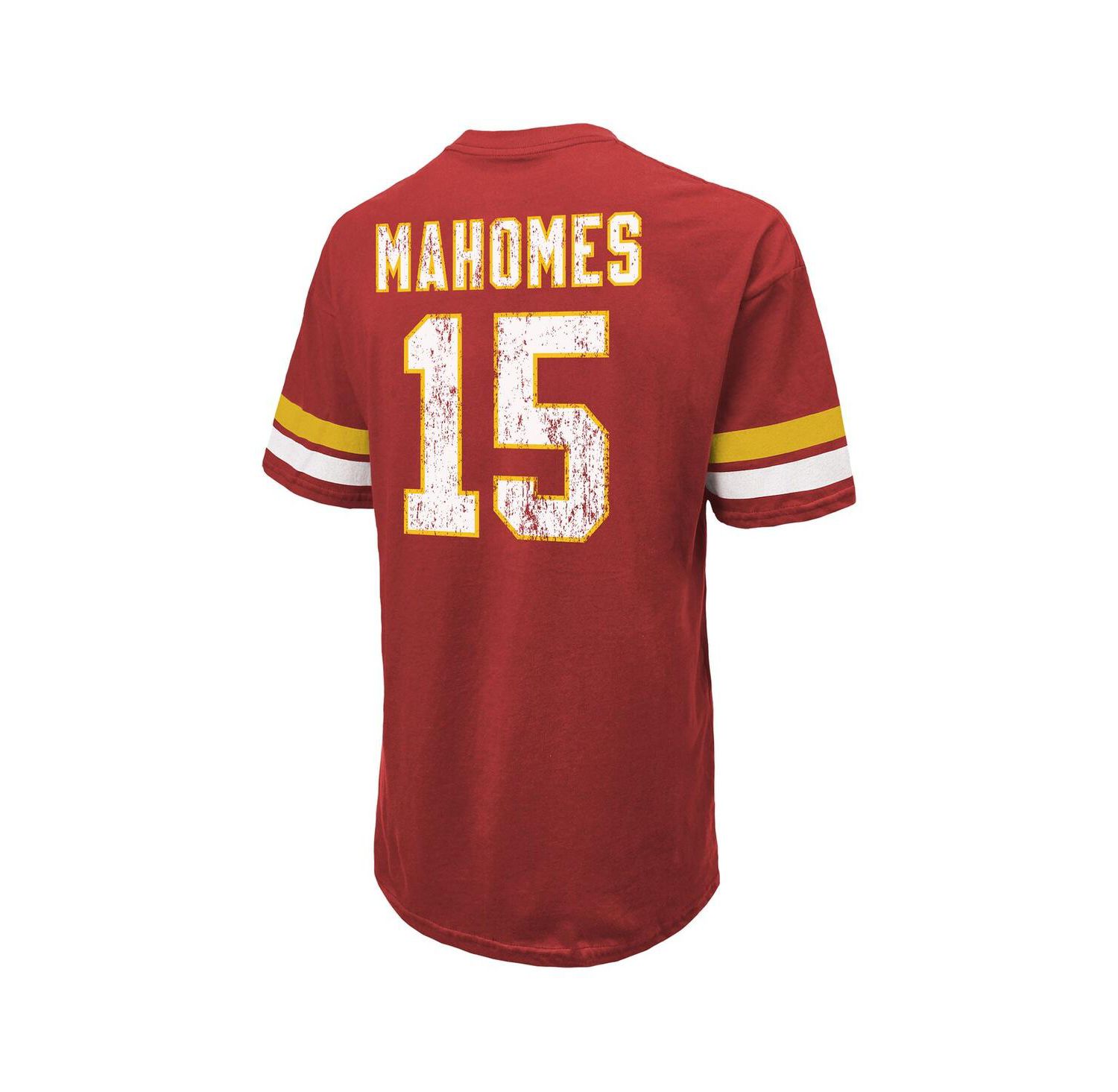Men's Threads Patrick Mahomes Red Distressed Kansas City Chiefs Name and Number Oversize Fit T-shirt