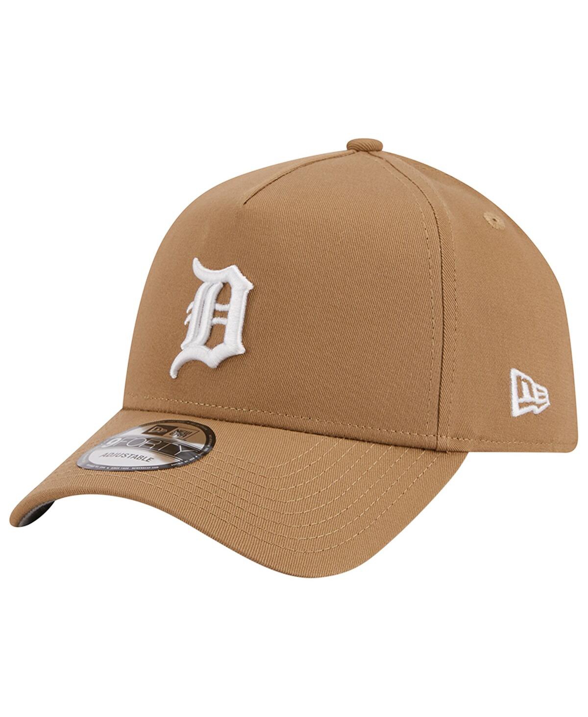 Men's New Era Khaki Detroit Tigers A-Frame 9FORTY Adjustable Hat - Khaki