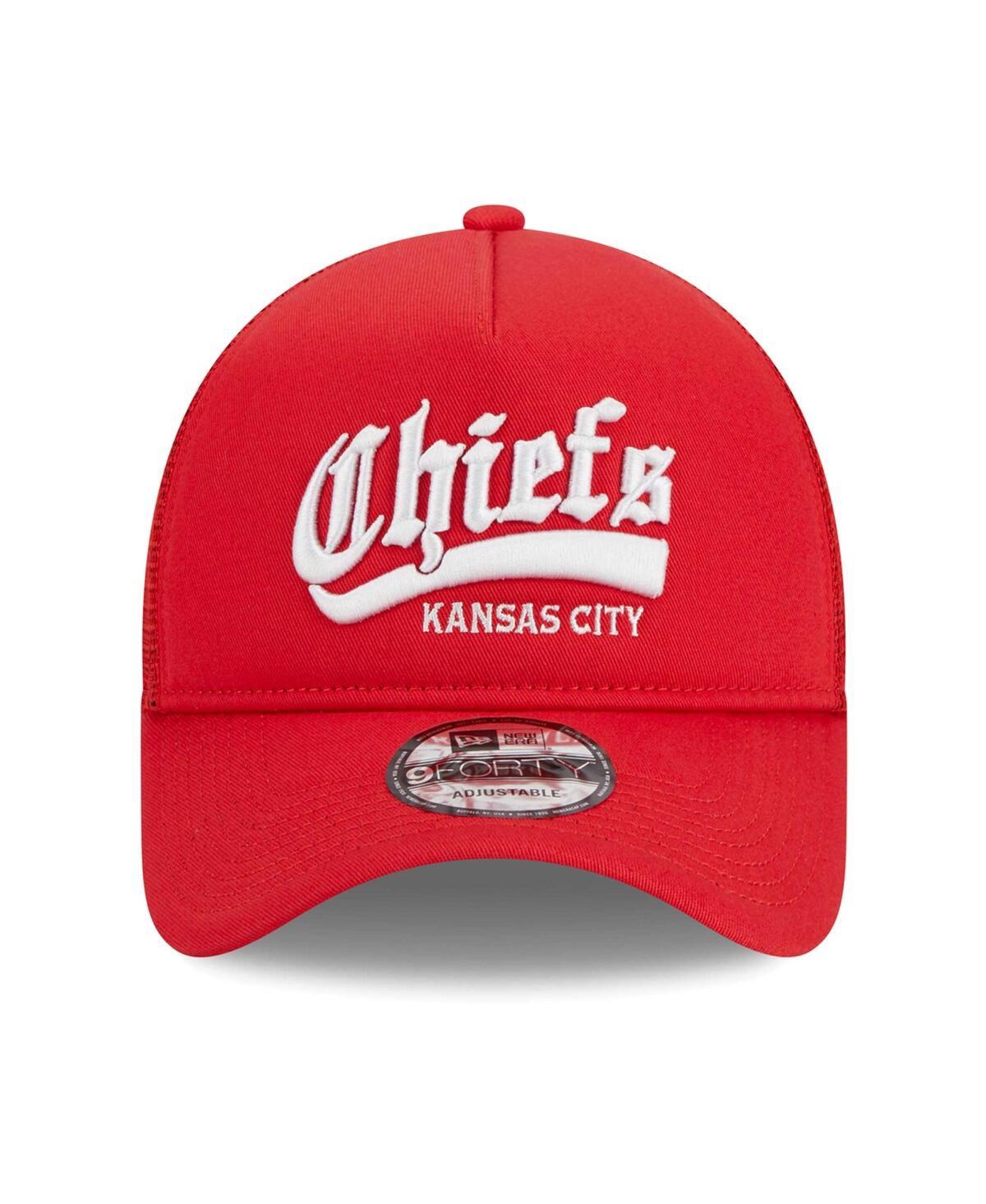 Men's New EraKansas City Chiefs Caliber Trucker 9FORTY Adjustable Hat - Red