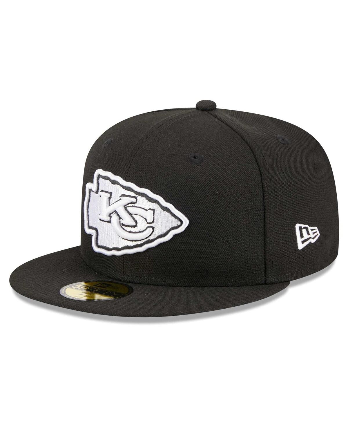 Men's New EraKansas City Chiefs Main Patch 59FIFTY Fitted Hat - Black