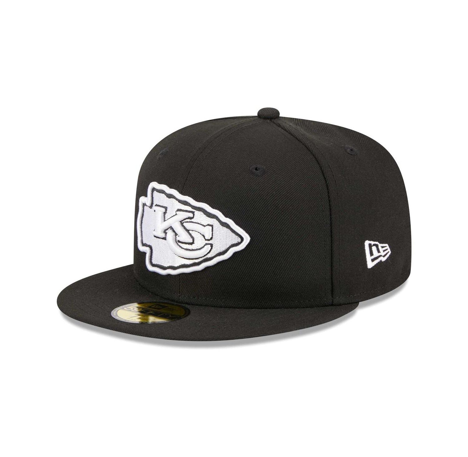 Men's Black Kansas City Chiefs Main Patch 59FIFTY Fitted Hat