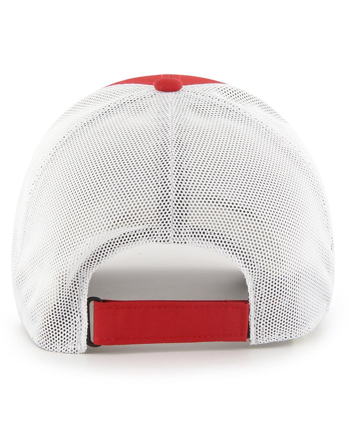 Shop 47 Brand Men's ' Red Los Angeles Angels Disburse Mvp Trucker Adjustable Hat