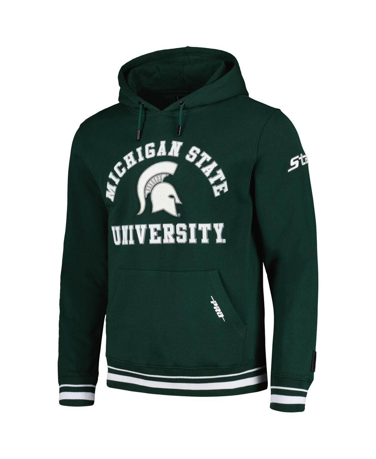 Men's Pro StandardMichigan State Spartans Classic Stacked Logo Pullover Hoodie - Green