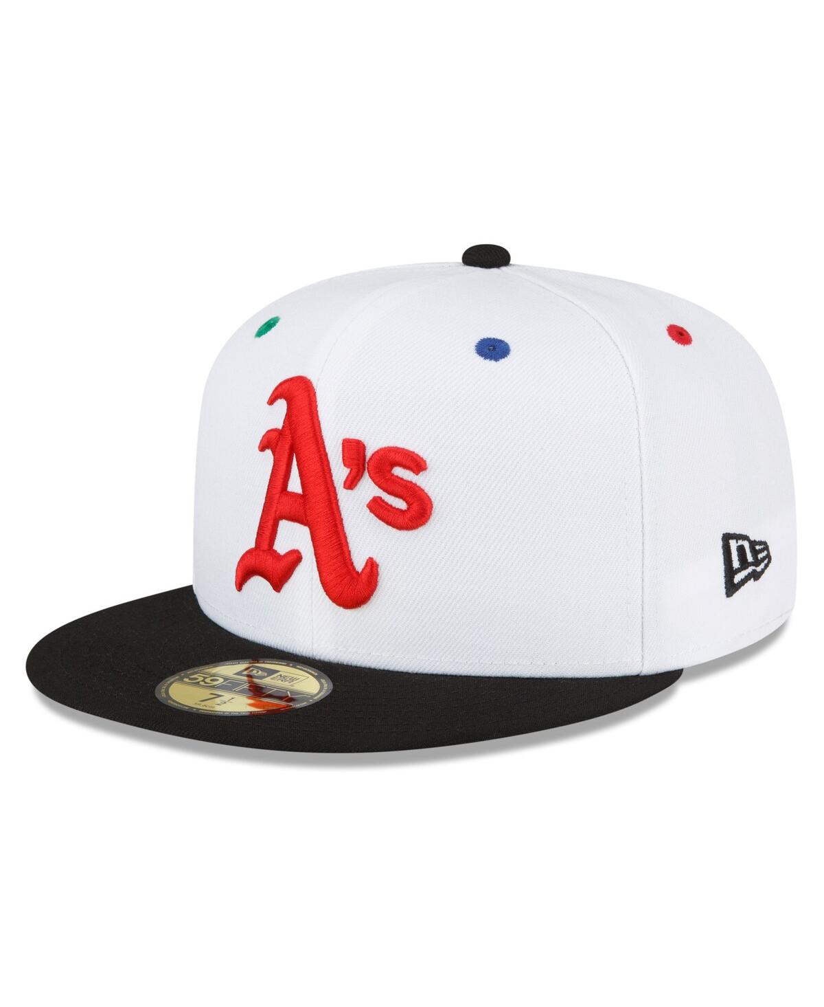 Men's New Era Black Oakland Athletics 1973 World Series Primary Eye 59FIFTY Fitted Hat - Black