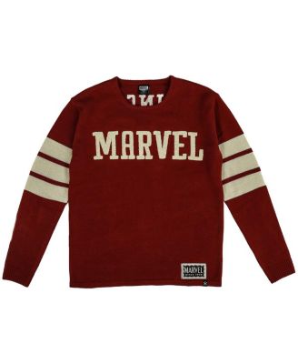 Men's Red Graphic Varsity Sweater