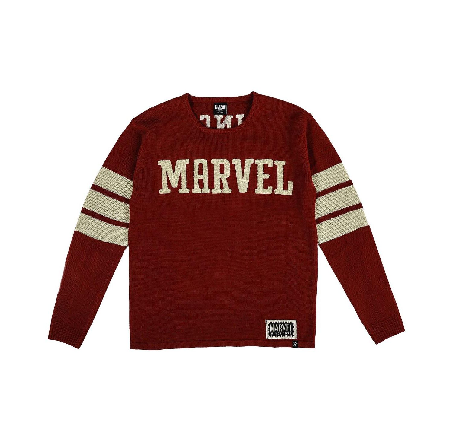 Men's Red Graphic Varsity Sweater