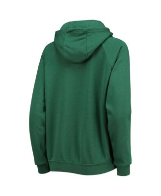 Women's x LeBron James Green Florida A&M Rattlers Pillbox Varsity Raglan Pullover Hoodie