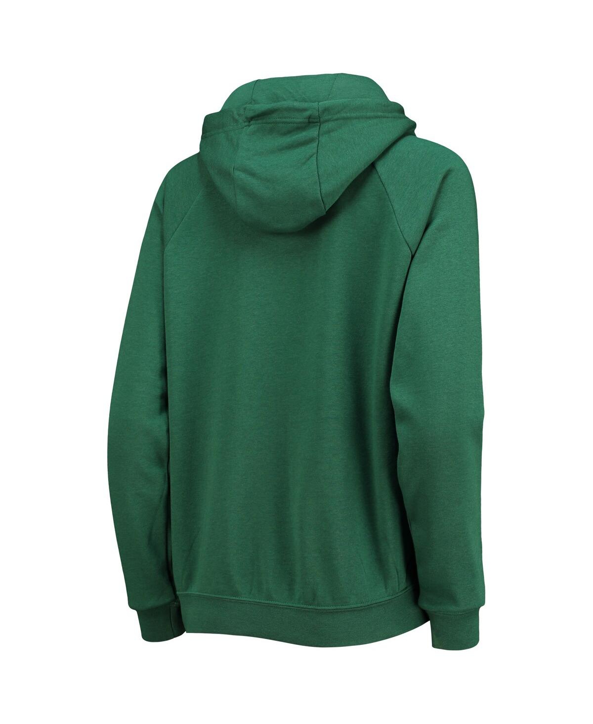 NIKE WOMEN'S NIKE X LEBRON JAMES GREEN FLORIDA A&M RATTLERS PILLBOX VARSITY RAGLAN PULLOVER HOODIE