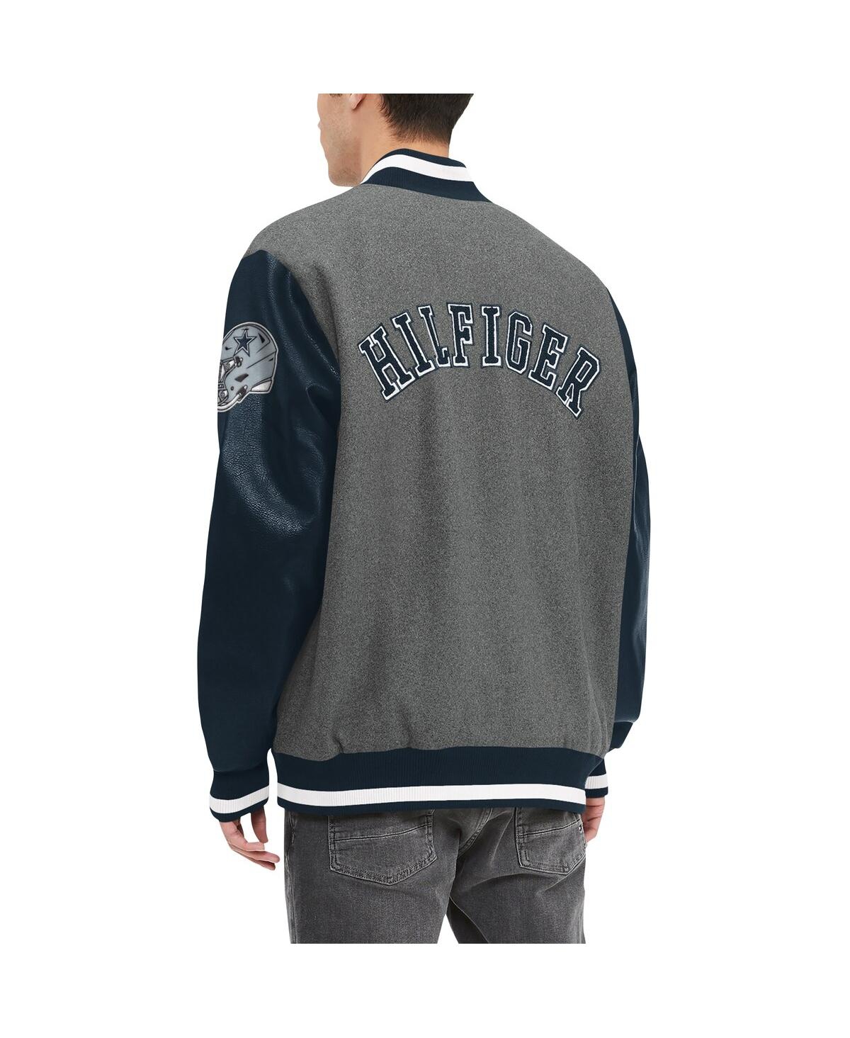 Men's Tommy Hilfiger Navy Dallas Cowboys Gunner Full-Snap Varsity Jacket - Navy