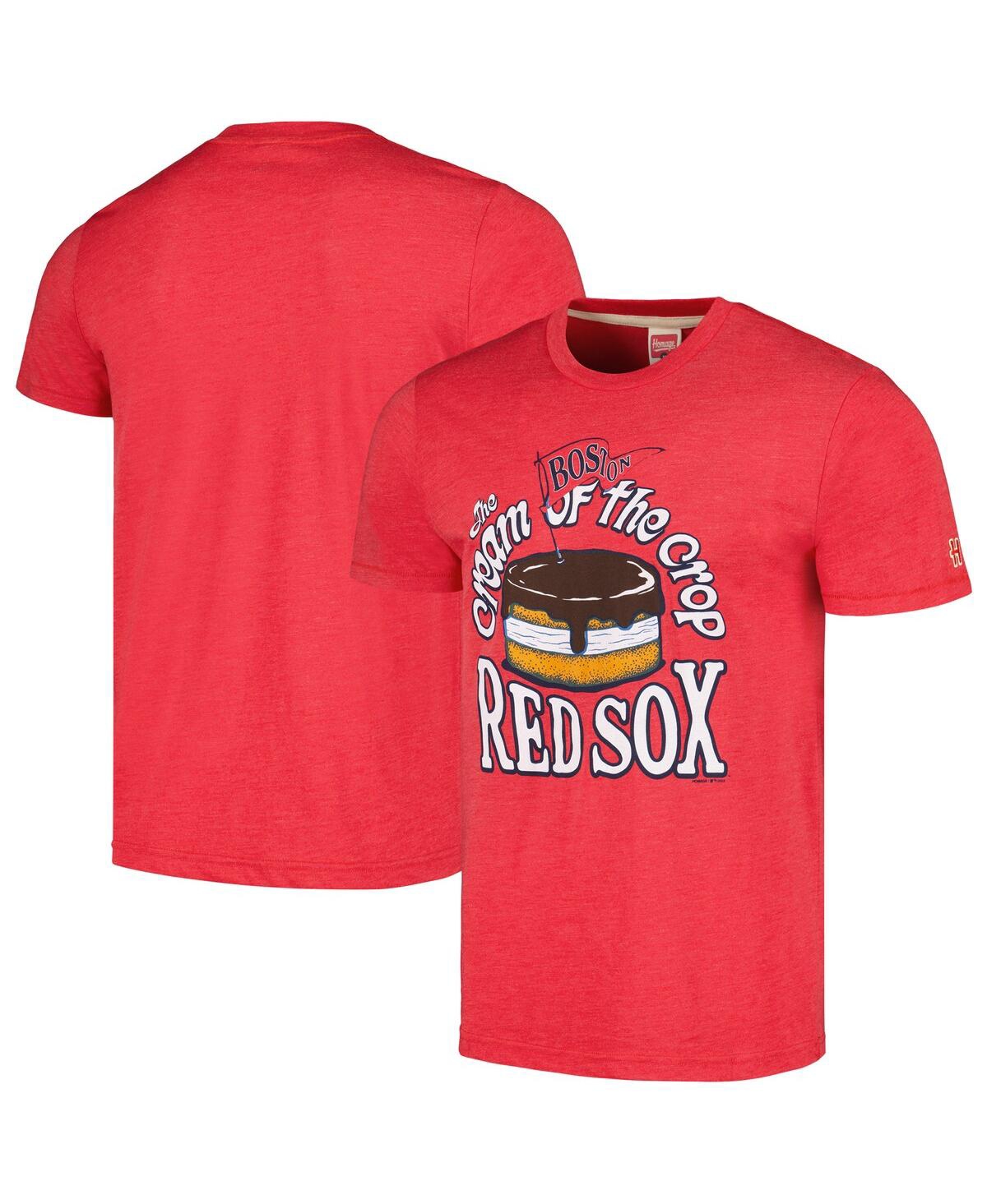 Homage Men's  Red Boston Red Sox Cream Of The Crop Hyper Local Tri-blend T-shirt