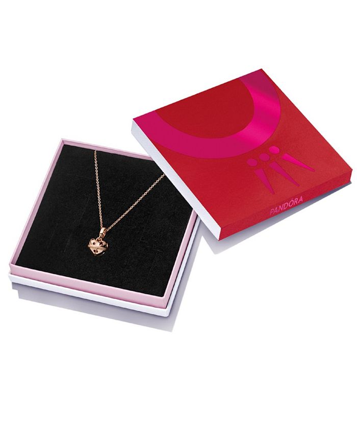 Pandora Festive Bell Charm and RoseGold Necklace Gift Set Macy's