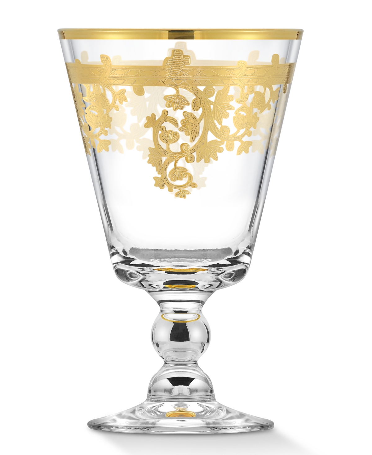 Lorren Home Trends RosalieShort Goblet, Set of 4 - Gold