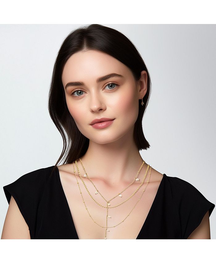 Rivka Friedman Layered Pearl + Bead Chain Necklace Set Macy's