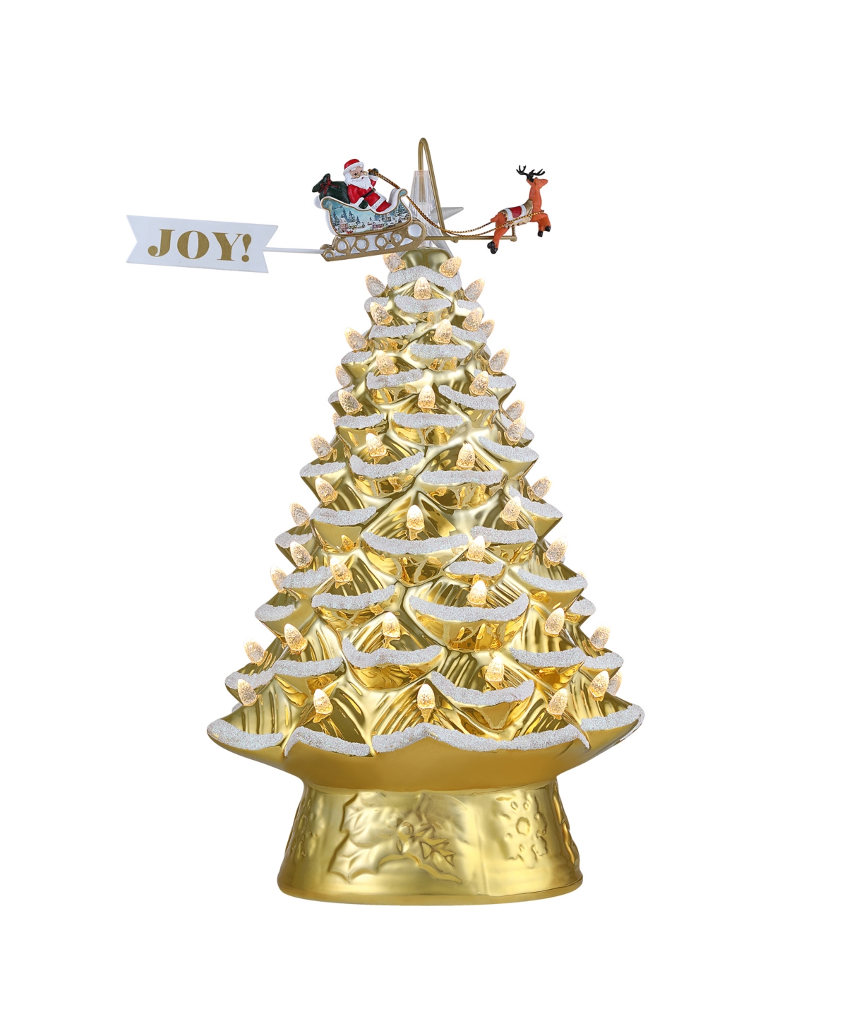 Mr. Christmas 90th Anniversary Collection 16" Lit Kaleidoscope Tree In Gold