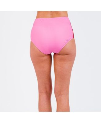 Women's Color Block High-Waisted Bikini Bottom