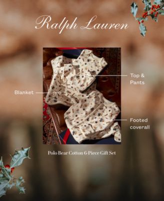 Polo Ralph Lauren Baby Boys Polo Bear Cotton Gift Set, 6 Piece