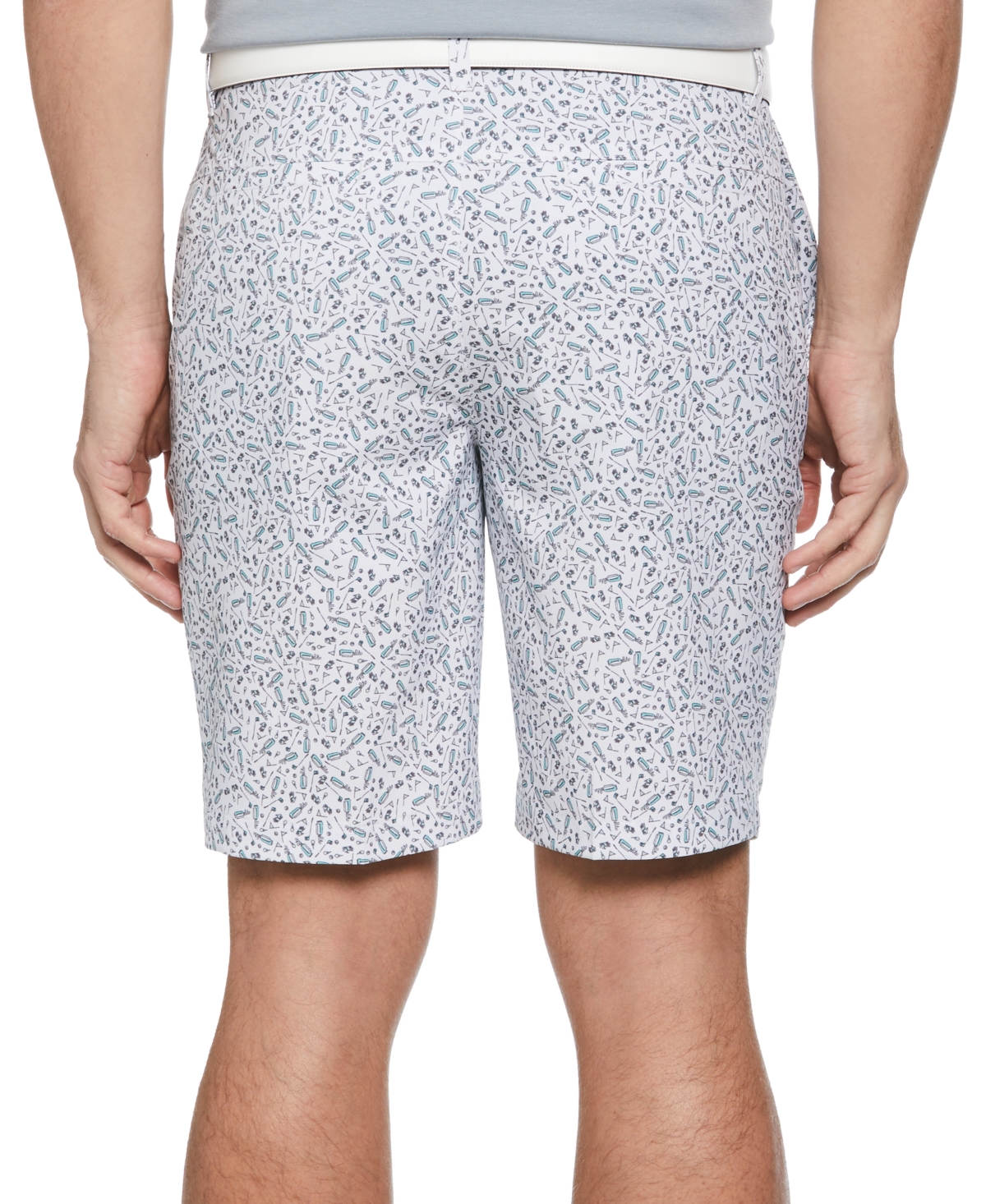 Shop Pga Tour Men's Golf-bag Graphic Golf Shorts In Bright White