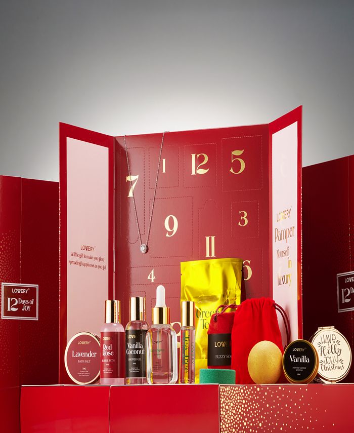 Lovery 12Pc. Advent Calendar Bath & Body Gift Set Macy's