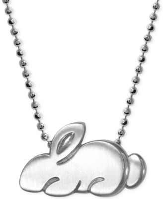 Alex Woo - Little Rabbit Zodiac Pendant Necklace in Sterling Silver