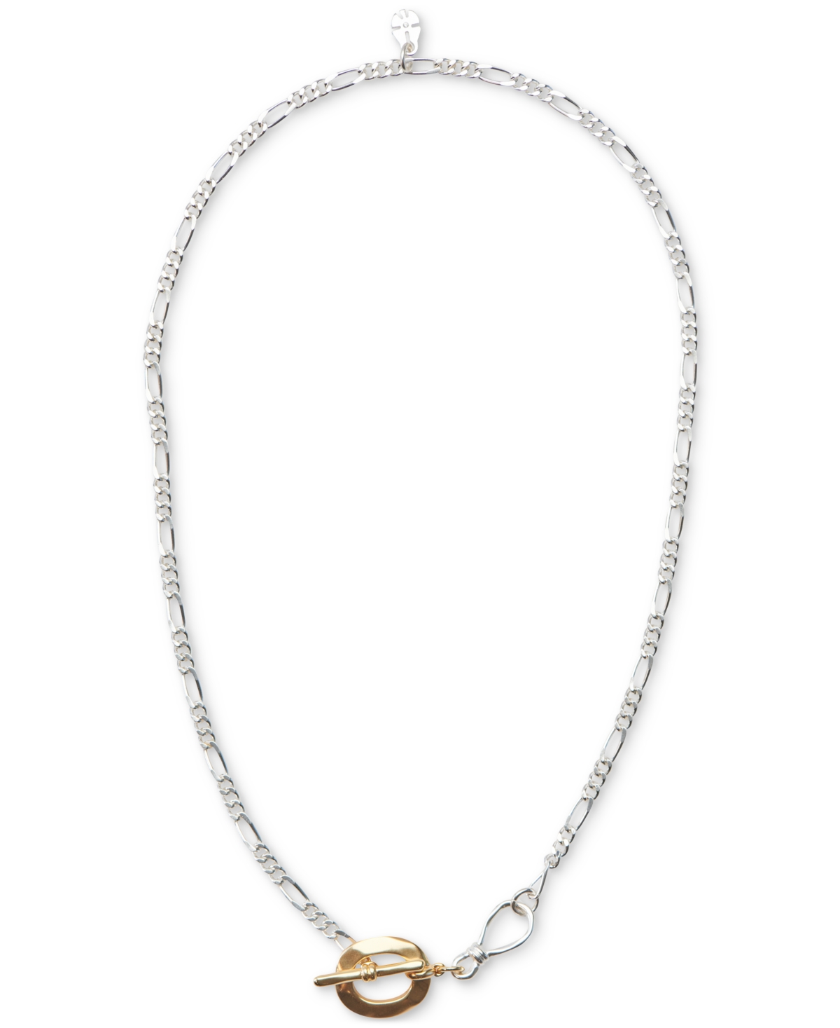 Lucky Brand Two-tone Modern Chain 17" Strand Necklace In Ttone