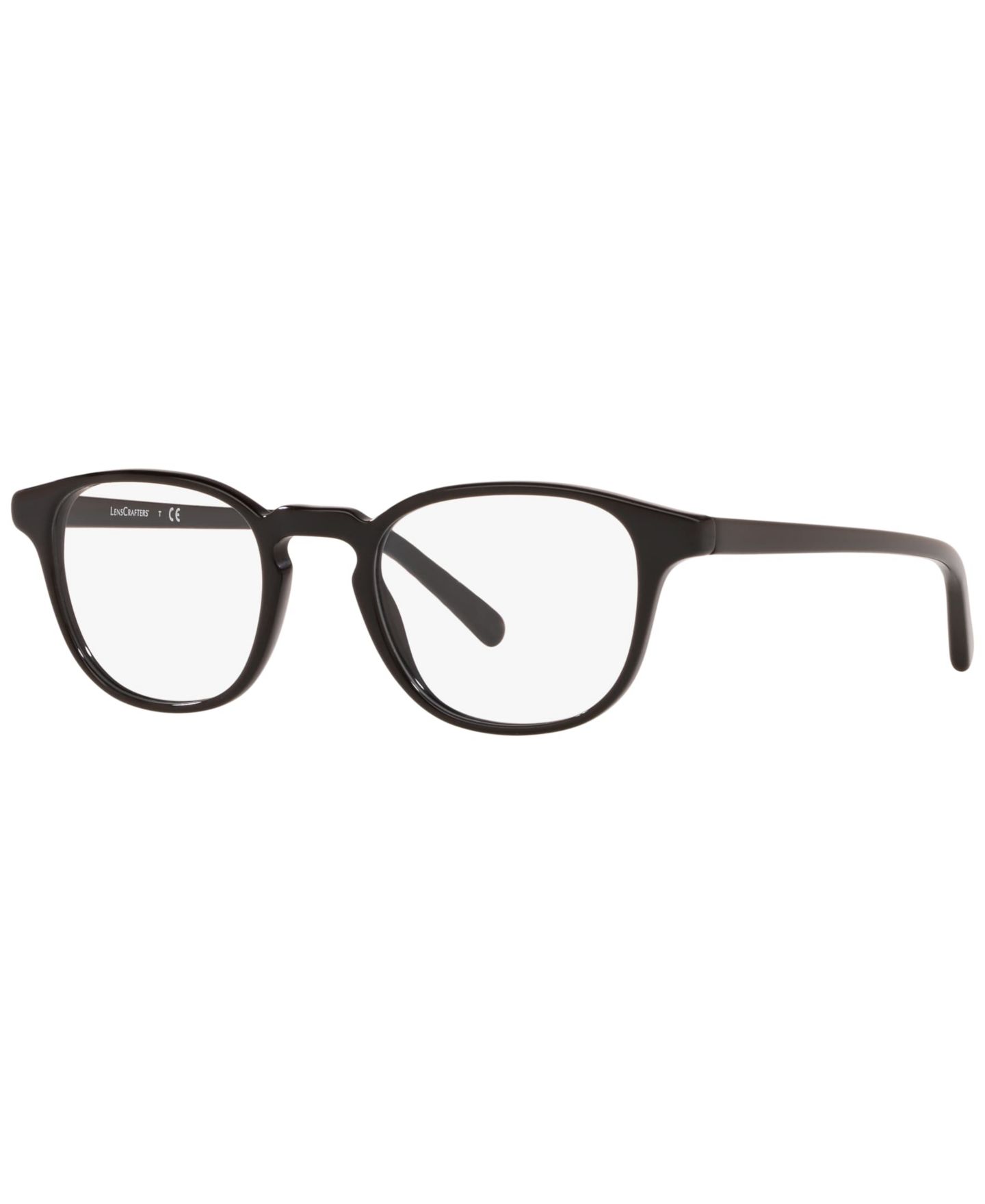 Мужские очки LensCrafters Man Panthos Plastic EC2004 Eyeglasses, цвет: Чёрный — фото 1
