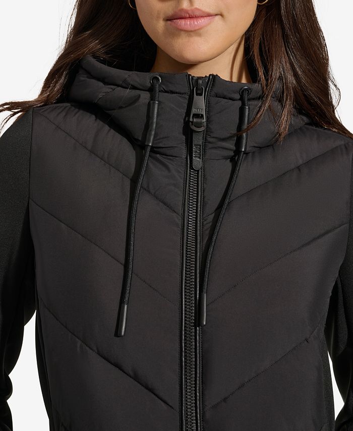 DKNY Women's Hooded Scuba Packable Puffer Coat Macy's