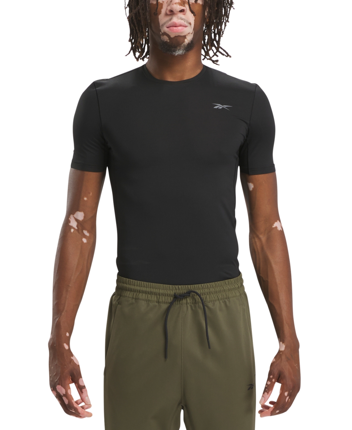 Reebok Men's Workout Ready Compression-fit Training T-shirt In Black