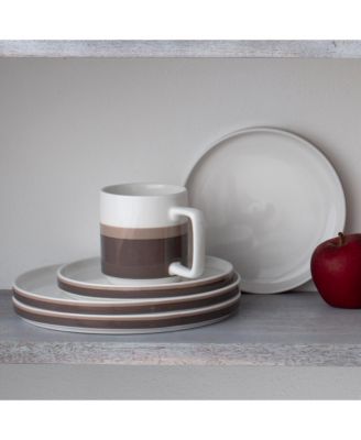 Colorstax Stripe 16-Piece Dinnerware Set, Service for 4