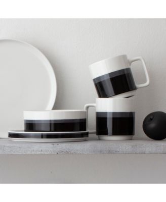 Colorstax Stripe 16-Piece Dinnerware Set, Service for 4