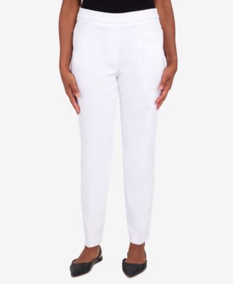 Petite Mid-Rise Pull On Straight Leg Denim Pants, Petite & Petite Short