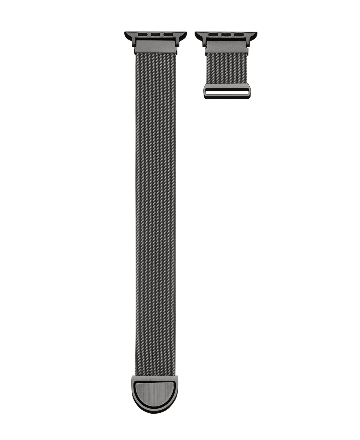 Posh Tech Unisex Milanese Graphite Stainless Steel Mesh 2 Piece Strap For Apple Watch Sizes In Graphite