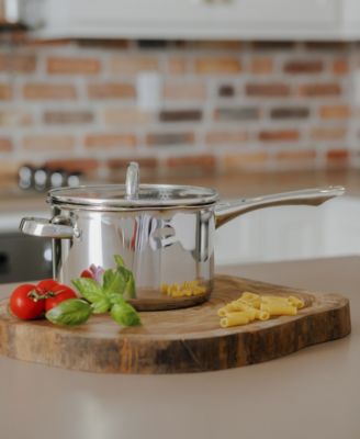 Pro Stainless Steel 3.5-Qt. Saucepan with Draining Lid