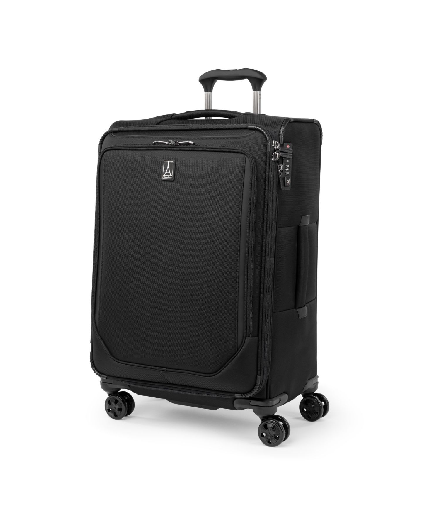 Чемодан Travelpro Crew Classic Medium Check-in Expandable Spinner, цвет: Угольно-чёрный — фото 2